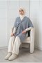 Women's Casual Knitwear Poncho with Cross-Tie Detail - 3