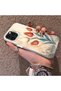 iPhone 13 Pro Max Compatible Silicone Edge Hard Back Case Tulip Pattern Loving Couple Phone Case - 2
