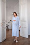 Lavinia Lace Detailed Maternity and Postpartum Nightgown Set with Dressing Gown, Suitable for Breastfeeding - 2