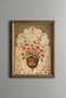 Marshmallow Flowers in a Decorated Vase - Vintage Patterned Painting - Fine Model