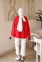 Red Modal Tunic with Side Tie - 5