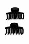 2 Pieces 4 cm Threaded Black Mini Latch Buckle