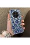 Tecno Camon 40 Premier 5g Compatible Silicone Edge Hard Back Case with Iznik Tile Pattern Phone Case - 3