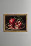 Embroidered Pomegranates on Tray - Vintage Patterned Painting - Fine Model