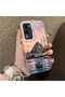 Oppo A5 4g Compatible Silicone Edge Hard Back Case Istanbul Patterned Lovers Couple Phone Case - 3