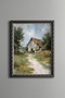 Village House - Vintage Patterned Painting - Fine Model