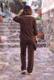 Brown Piping Modal Fabric Set - 3