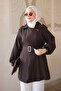Brown Waist Drawstring Belt Detailed Zippered Jacket - 4