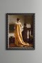 Woman in Yellow Dress - Vintage Patterned Painting - Slim Model