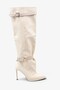 Urimas Women's Heeled Boots - Ecru Kertenkele