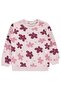 Civil Girl's Large Floral Patterned Sweatshirt Km |   Interlock Long Sleeve |   School Nursery and Daily Use - Pink