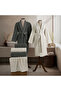 Foresto 100% cotton family bathrobe set ecru/anthracite m-l/l-xl (6 pieces)
