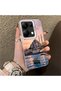 Redmi Note 14S Compatible Silicone Edge Hard Back Case Istanbul Patterned Couple Phone Case - 3