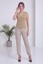 Women's Sleeveless Knitwear Buttoned V-Neck Classic Vest Beige, Plum, Baby Blue, Mink - 5