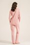Cotton Modal Front Buttoned Shirt Long Sleeve Women's Pajama Set - 4