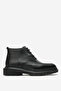 Men's Thick Sole Lace-Up Boots Real Leather Soren Black