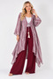 Women's Leaf Pattern Cap Pants Double Set