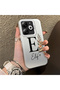 Infinix Smart 8 Compatible Silicone Edge Hard Back Case Letter E Patterned Lover Couple Phone Case - 3