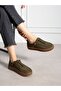Zafi̇ra Green Genuine Leather Women's Shoes - 2