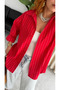 Premium Trend Oversize Red Striped Shirt - 4