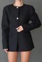 Flower Buttoned Jacket Skirt Set - 3