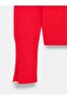10427 V-Neck Pullover with Slit Sleeves - Red - 7