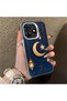 Phone Case for Tecno Spark 10 Pro 4g Compatible Silicone Edge Hard Back Case Crescent and Star Pattern - 3
