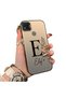 Redmi 10A Compatible Silicone Edge Hard Back Case Letter E Patterned Couple Phone Case