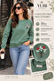 Yubi Stitch Women's Green Bunch of Flowers Series - Thin Sweatshirt - 2