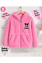 Girl's Plush Hooded Zippered Cardigan 9-12 Years Old - 3
