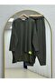 Ceylinur Short Front Long Back Embroidered Trouser Suit-Mf1927 Khaki - 2