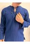 Men's Hajj Umrah Set, Crinkle Fabric, Comfortable Fit, Shirt and Pants, Two-Piece Set with Drawstring - 3