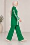 Women's steel knitted striped knitwear set - 2