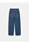 72360 100% Cotton Button Detailed Jean-Blue - 6