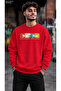 Men's California Dreaming Palm Tree Printed Crew Neck Casual Regular Fit Sweatshirt