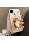 Realme C25 Compatible Silicone Edge Hard Back Case Cat Pattern Loving Couple Phone Case - 3
