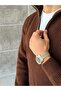 Half Zipper Ribbed Knitwear m Brown - 4