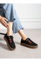 Senna Black Genuine Leather Zippered Women's Shoes - 3