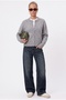Women's Warm Soft Textured Basic Gray Knitwear Cardigan - 2