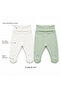 2-Piece Baby Pants with Booties, Wide Foldable Waistband, Interlock - 5