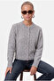 Women's Warm Soft Textured Basic Gray Knitwear Cardigan - 4