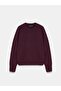 10886 Wool Blend Crew Neck Sweater-Purple - 5
