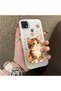 Oppo A15 Compatible Silicone Edge Hard Back Case Cat Pattern Loving Couple Phone Case - 3