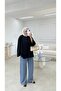 Women's Oversize Basic Sweatshirt Tunic - Black - 2