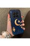 For Tecno Camon 40 Premier 5g Compatible Silicone Edge Hard Back Case Crescent and Star Pattern Phone Case - 3