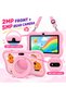CM66 Kids Tablet, 7-Inch Display, Android 16, 8GB RAM, 256GB Storage, 5000mAh Battery, Wi‑Fi, 2MP Front & 5MP Rear Camera, Case with Rotating Stand and Carrying Belt – Blue - 7