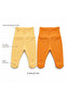 2-Piece Baby Pants with Booties, Wide Foldable Waistband, Interlock - 5