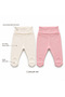2-Piece Baby Pants with Booties, Wide Foldable Waistband, Interlock - 5