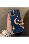 Redmi Note 10 4g Compatible Silicone Edge Hard Back Case Crescent and Star Pattern Phone Case - 3