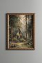 Stone House in the Forest - Vintage Patterned Painting - Fine Model